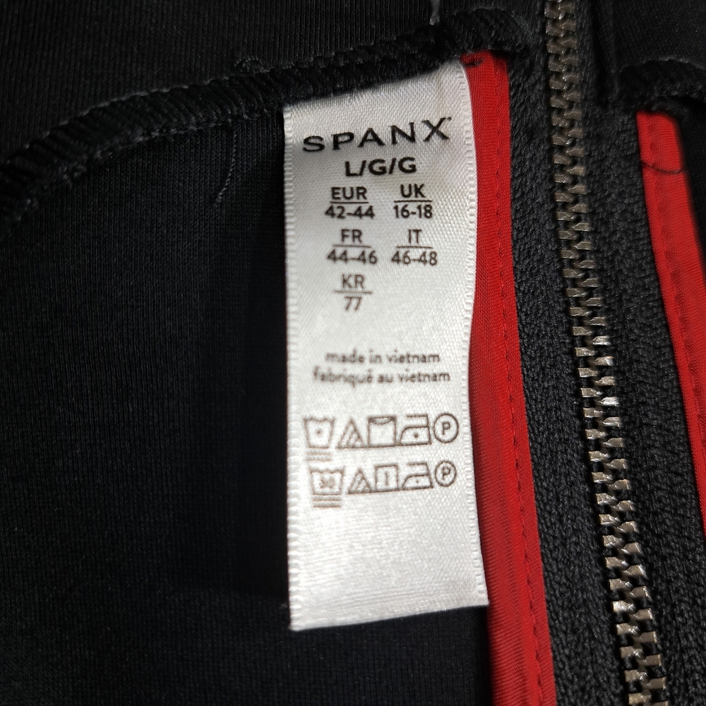 SPANX Women's The Perfect Fit & Flare Black Ponte Sleeveless Dress Size L - Picture 10 of 16